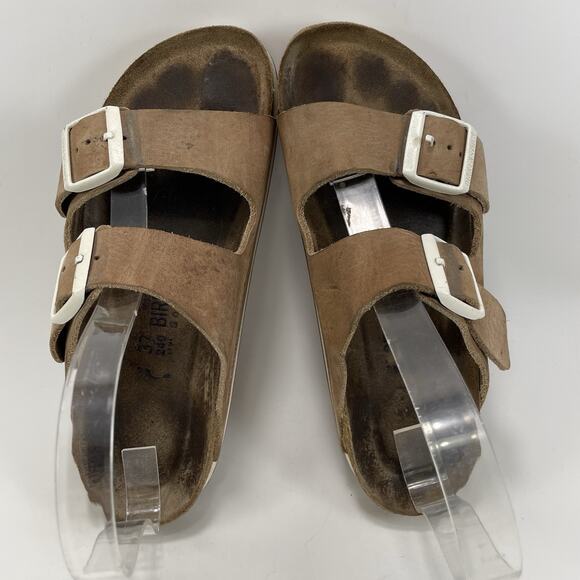 Birkenstock Arizona Super Grip Sandals Womens Size 37, US 6-6.5 Leather Soft FB - Picture 5 of 9
